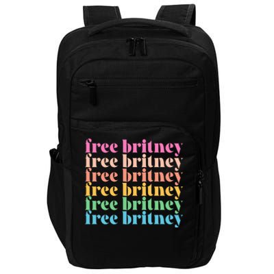 Colorful Retro Free Britney Logo Impact Tech Backpack