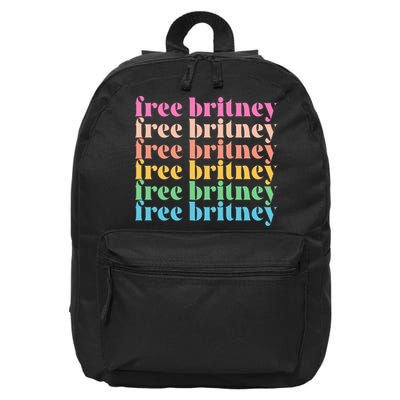 Colorful Retro Free Britney Logo 16 in Basic Backpack
