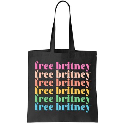 Colorful Retro Free Britney Logo Bag