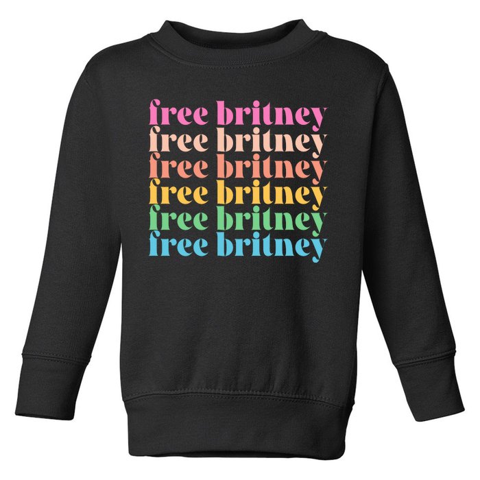 Colorful Retro Free Britney Logo Toddler Sweatshirt