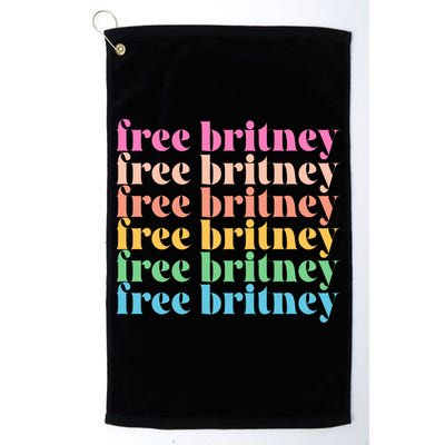 Colorful Retro Free Britney Logo Golf Towel
