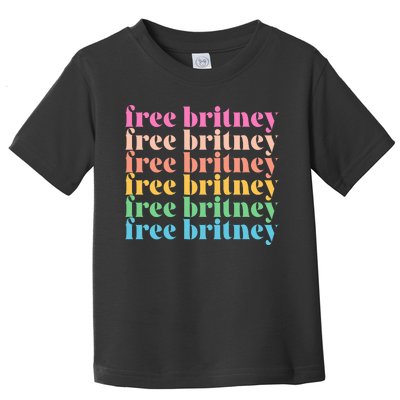 Colorful Retro Free Britney Logo Toddler T-Shirt