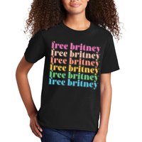 Colorful Retro Free Britney Logo Kids T-Shirt