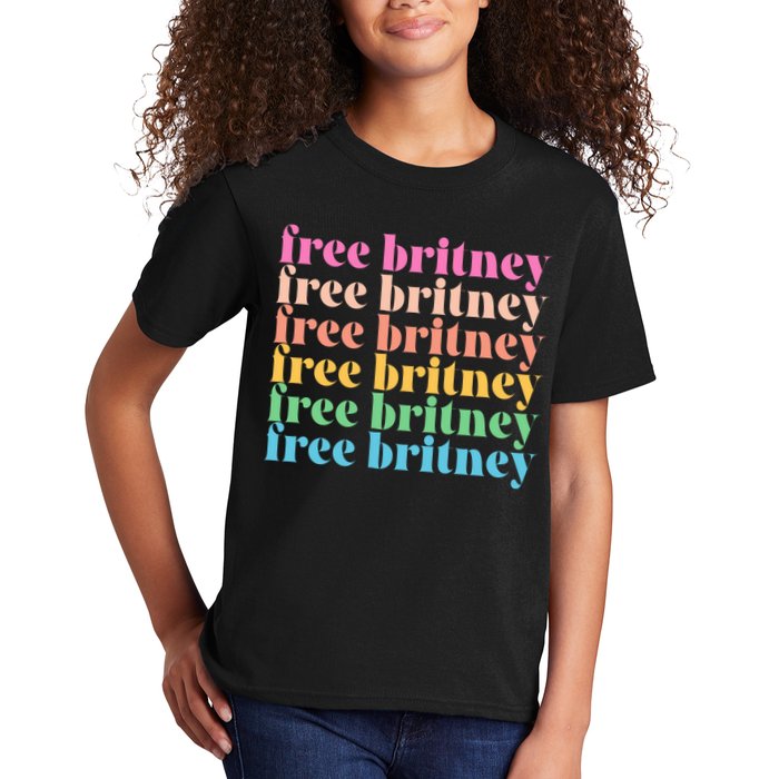 Colorful Retro Free Britney Logo Kids T-Shirt