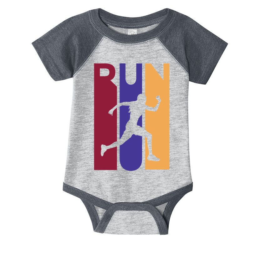 Colorful Run  Infant Baby Jersey Bodysuit