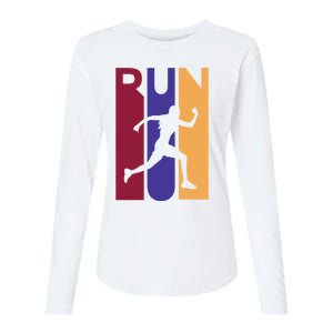 Colorful Run  Womens Cotton Relaxed Long Sleeve T-Shirt