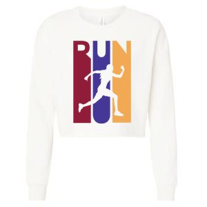 Colorful Run  Cropped Pullover Crew