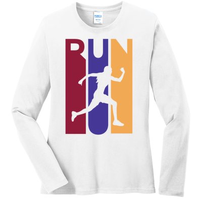 Colorful Run  Ladies Long Sleeve Shirt