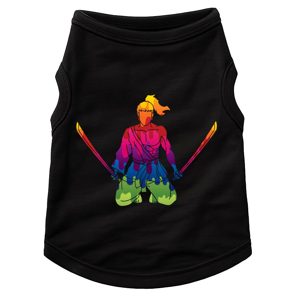 Colorful Samurai Katanas Swords Warrior Doggie Tank
