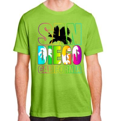 Colorful San Diego California Adult ChromaSoft Performance T-Shirt