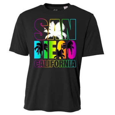 Colorful San Diego California Cooling Performance Crew T-Shirt