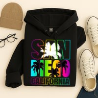 Colorful San Diego California Hoodie
