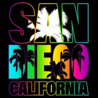 Colorful San Diego California Hoodie