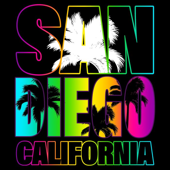 Colorful San Diego California Hoodie