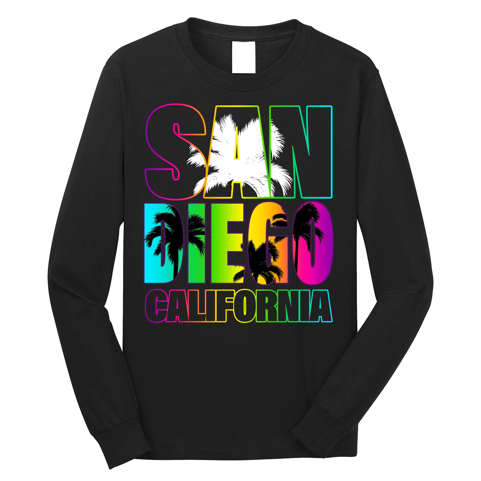 Colorful San Diego California Long Sleeve Shirt