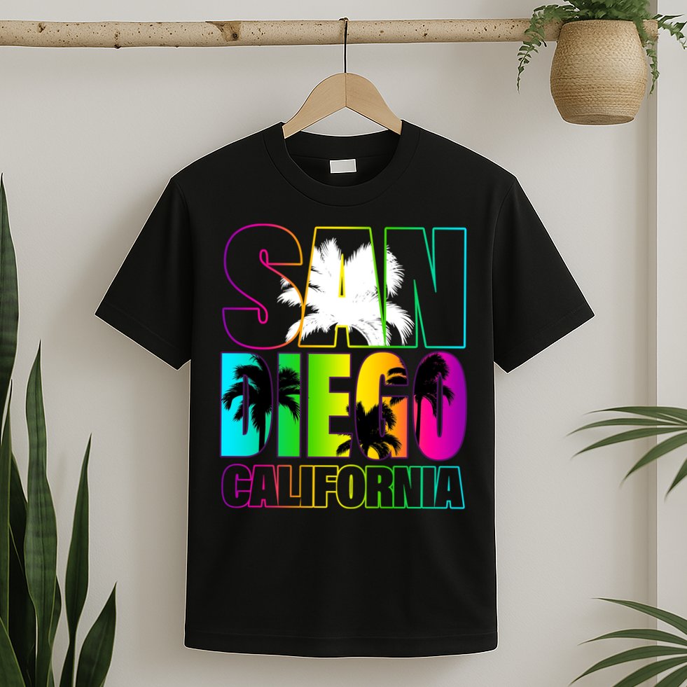 Colorful San Diego California T-Shirt
