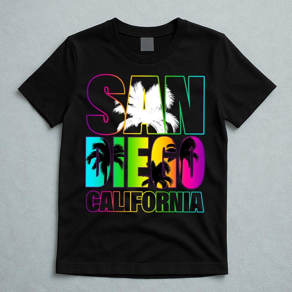 Colorful San Diego California T-Shirt