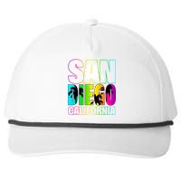 Colorful San Diego California Snapback Five-Panel Rope Hat