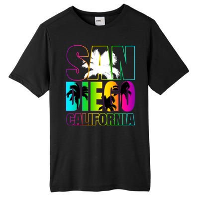 Colorful San Diego California Tall Fusion ChromaSoft Performance T-Shirt