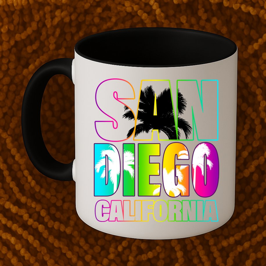 Colorful San Diego California Mug