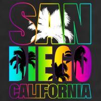 Colorful San Diego California Beanie