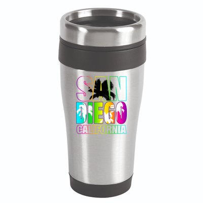 Colorful San Diego California 16oz Travel Tumbler