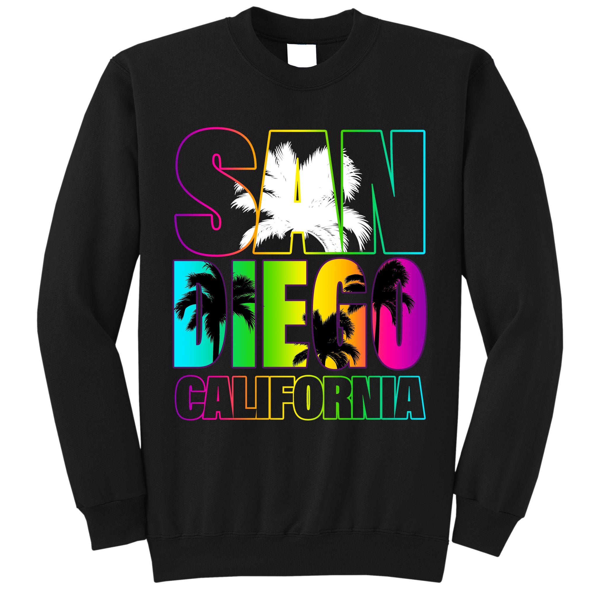 Colorful San Diego California Tall Sweatshirt