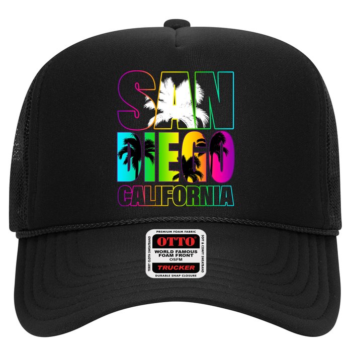 Colorful San Diego California Trucker Hat