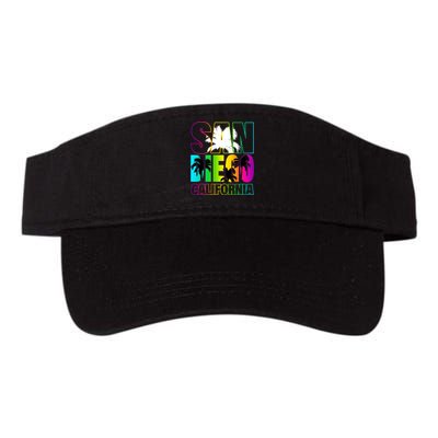 Colorful San Diego California Valucap Bio-Washed Visor