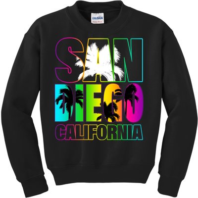 Colorful San Diego California Kids Sweatshirt