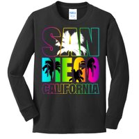 Colorful San Diego California Kids Long Sleeve Shirt