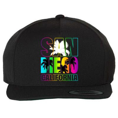 Colorful San Diego California Wool Snapback Cap