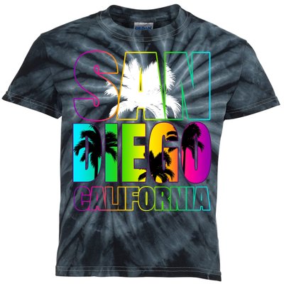 Colorful San Diego California Kids Tie-Dye T-Shirt