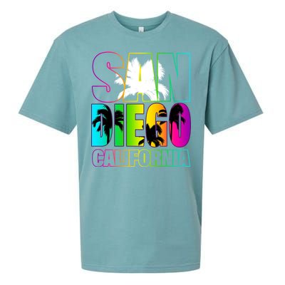 Colorful San Diego California Sueded Cloud Jersey T-Shirt