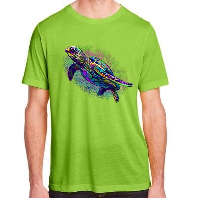 Colorful Sea Turtle Art Pattern Adult ChromaSoft Performance T-Shirt