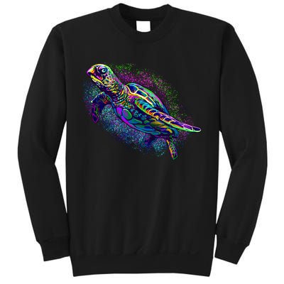 Colorful Sea Turtle Art Pattern Sweatshirt