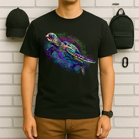 Colorful Sea Turtle Art Pattern T-Shirt