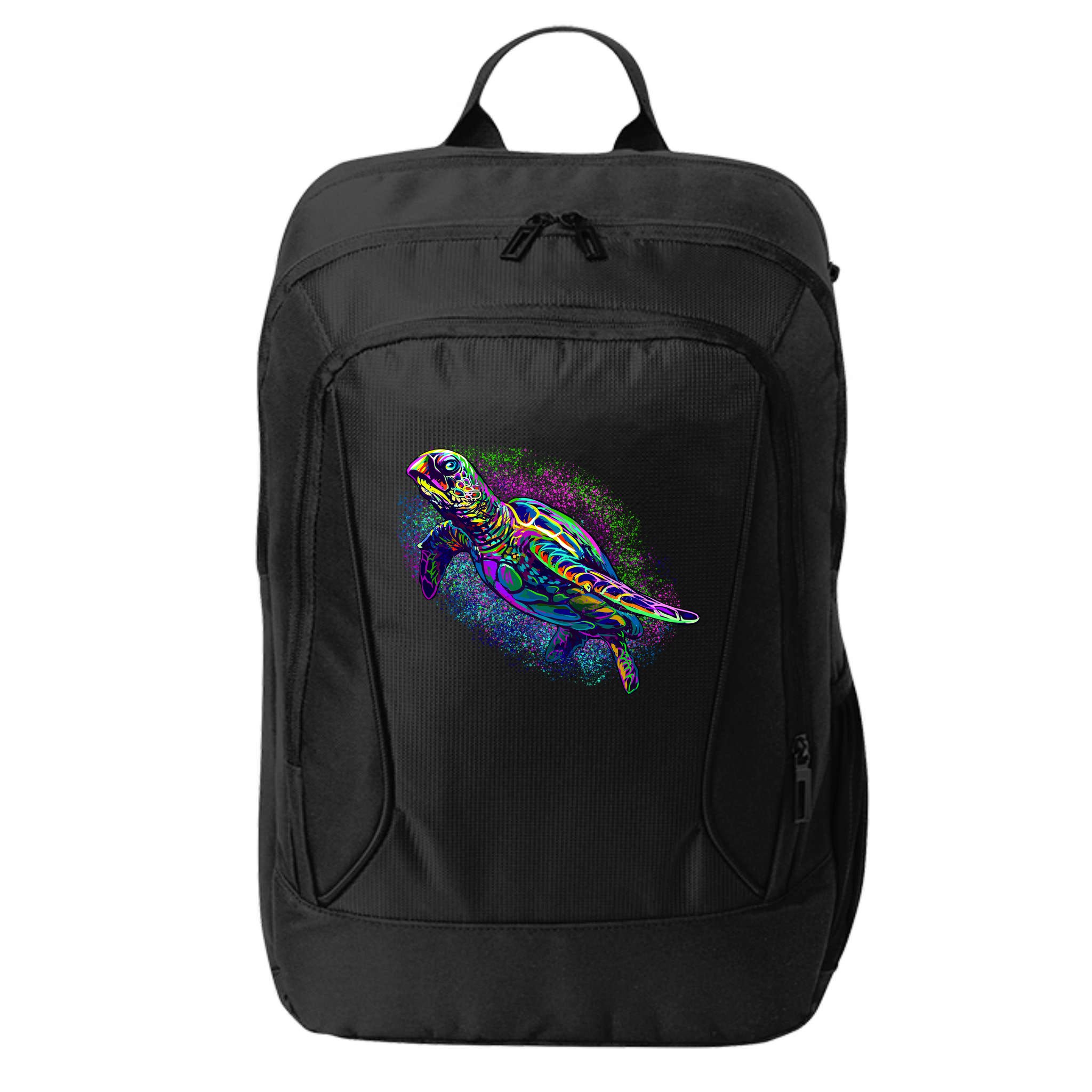 Colorful Sea Turtle Art Pattern City Backpack