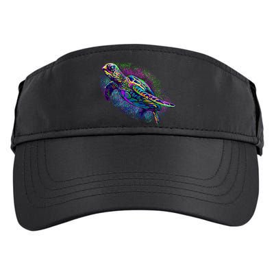 Colorful Sea Turtle Art Pattern Adult Drive Performance Visor