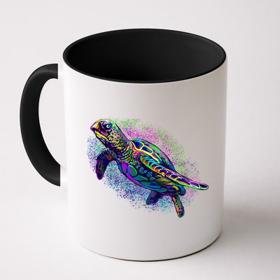 Colorful Sea Turtle Art Pattern Mug