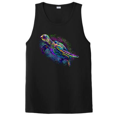 Colorful Sea Turtle Art Pattern PosiCharge Competitor Tank