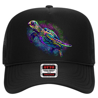 Colorful Sea Turtle Art Pattern Trucker Hat