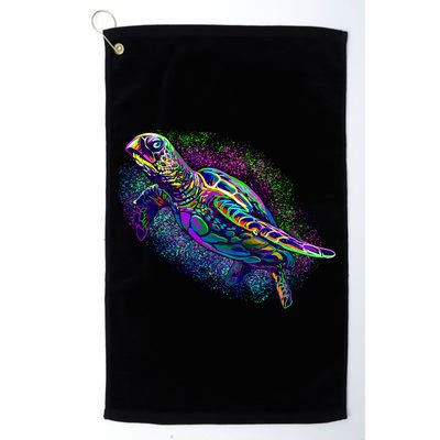 Colorful Sea Turtle Art Pattern Golf Towel