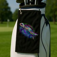 Colorful Sea Turtle Art Pattern Golf Towel