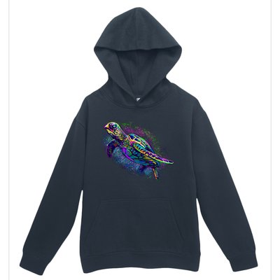 Colorful Sea Turtle Art Pattern Urban Pullover Hoodie