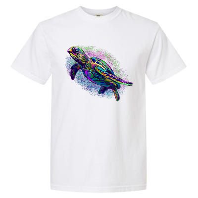 Colorful Sea Turtle Art Pattern Garment-Dyed Heavyweight T-Shirt