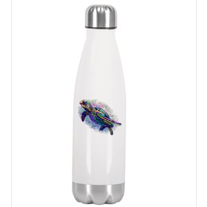 Colorful Sea Turtle Art Pattern Stainless Steel Insulated Water Bottle