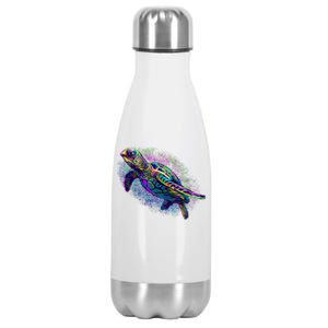 Colorful Sea Turtle Art Pattern Stainless Steel Insulated Water Bottle