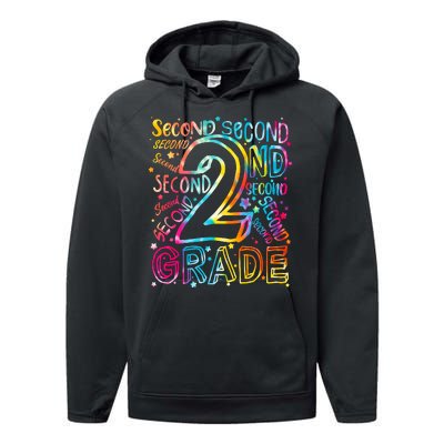 Colorful Second 2nd Grade Word Art Performance Fleece Hoodie