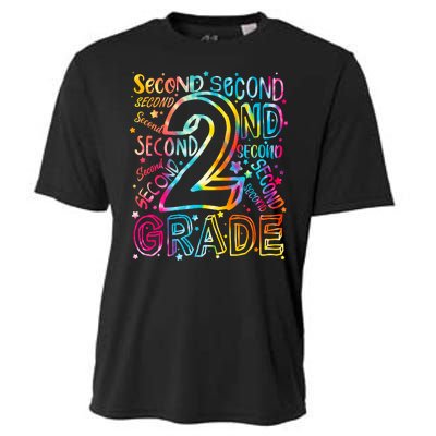 Colorful Second 2nd Grade Word Art Cooling Performance Crew T-Shirt